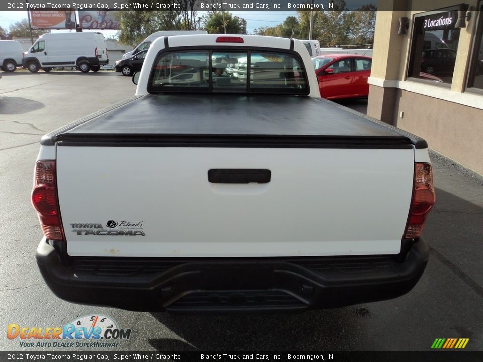 2012 Toyota Tacoma Regular Cab Super White / Graphite Photo #17