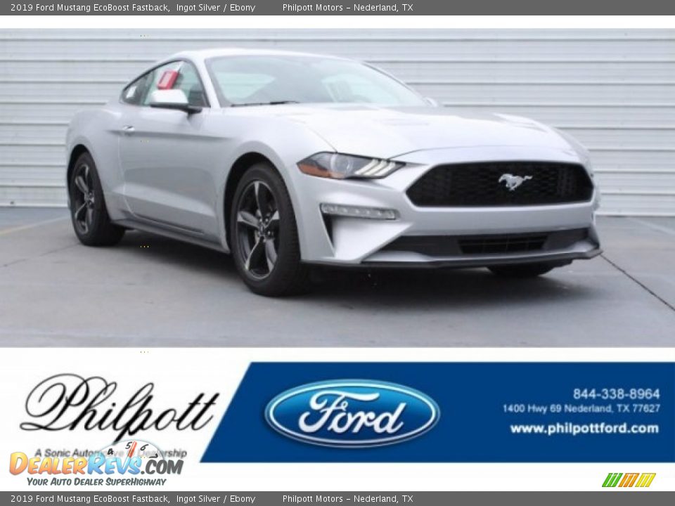 2019 Ford Mustang EcoBoost Fastback Ingot Silver / Ebony Photo #1