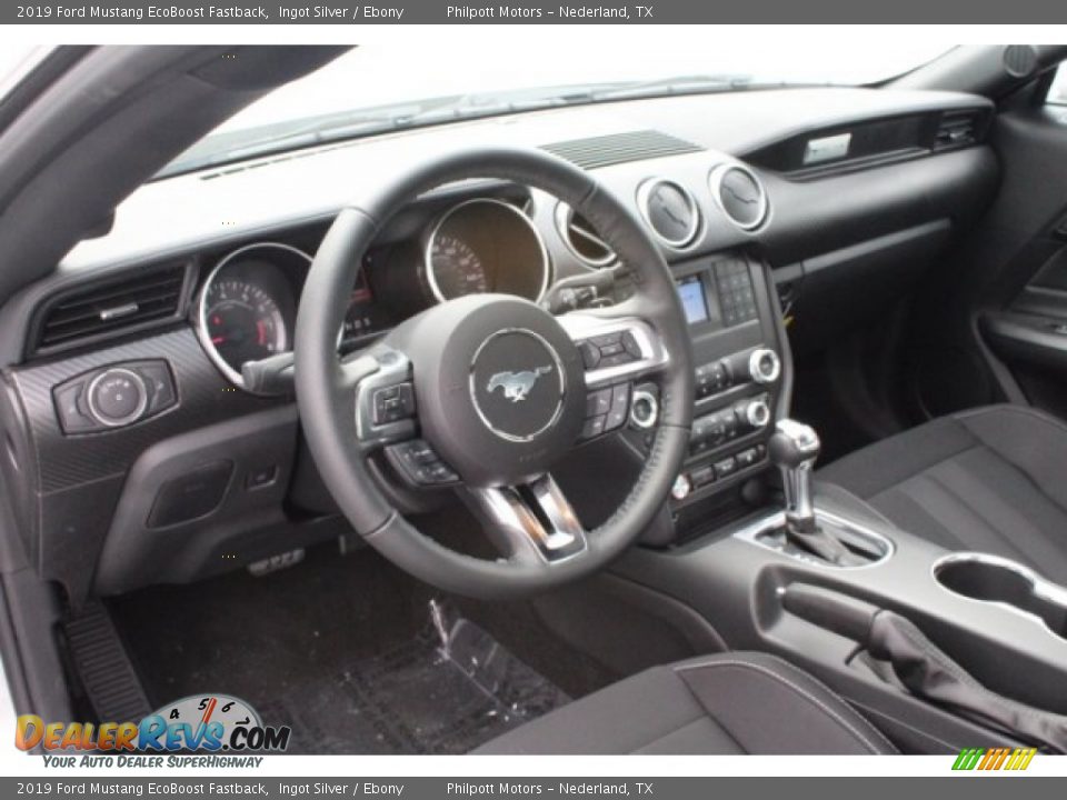 2019 Ford Mustang EcoBoost Fastback Ingot Silver / Ebony Photo #14