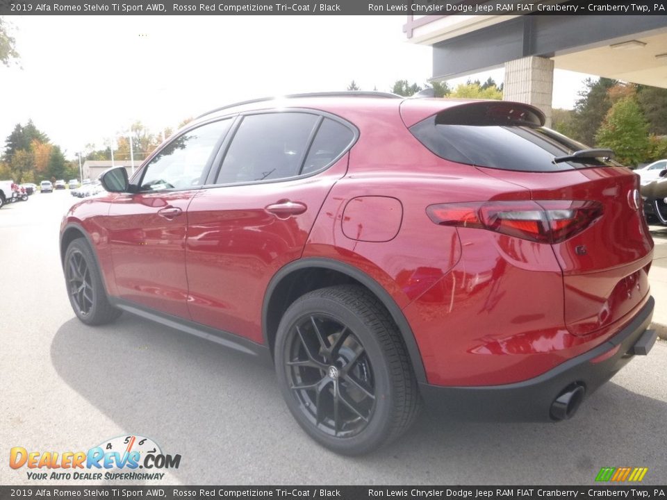 2019 Alfa Romeo Stelvio Ti Sport AWD Rosso Red Competizione Tri-Coat / Black Photo #5