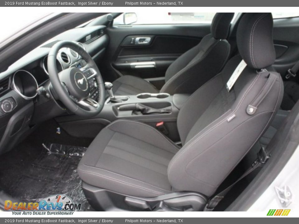 2019 Ford Mustang EcoBoost Fastback Ingot Silver / Ebony Photo #15