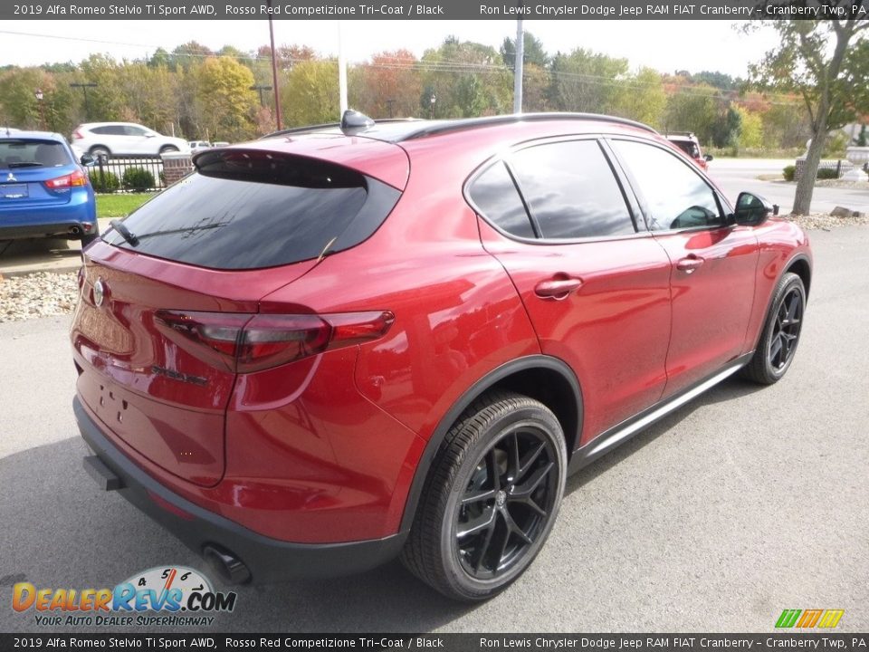 2019 Alfa Romeo Stelvio Ti Sport AWD Rosso Red Competizione Tri-Coat / Black Photo #7