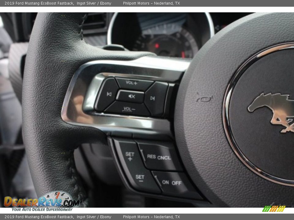 2019 Ford Mustang EcoBoost Fastback Ingot Silver / Ebony Photo #21