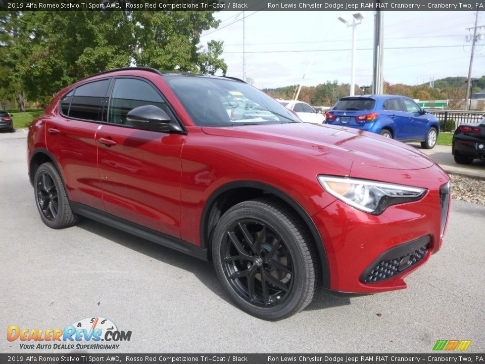 2019 Alfa Romeo Stelvio Ti Sport AWD Rosso Red Competizione Tri-Coat / Black Photo #11