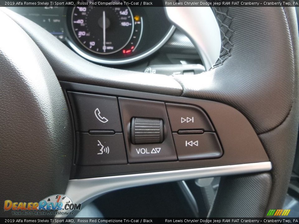 2019 Alfa Romeo Stelvio Ti Sport AWD Rosso Red Competizione Tri-Coat / Black Photo #26