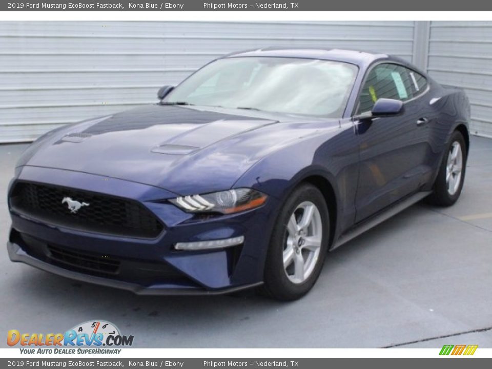 2019 Ford Mustang EcoBoost Fastback Kona Blue / Ebony Photo #3