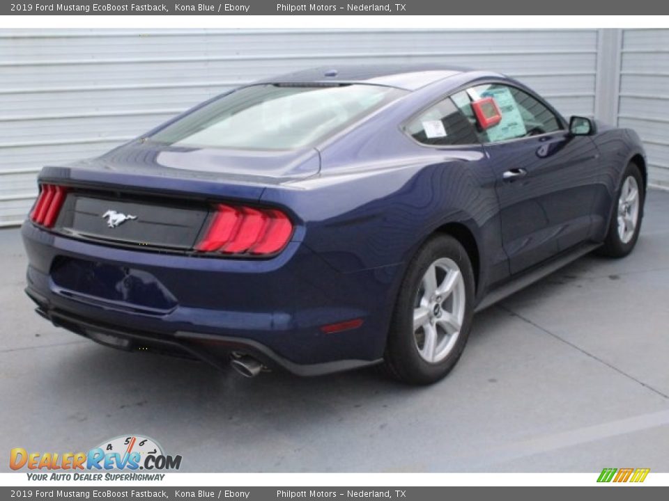 2019 Ford Mustang EcoBoost Fastback Kona Blue / Ebony Photo #9
