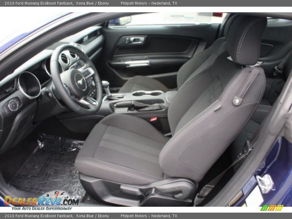 2019 Ford Mustang EcoBoost Fastback Kona Blue / Ebony Photo #15