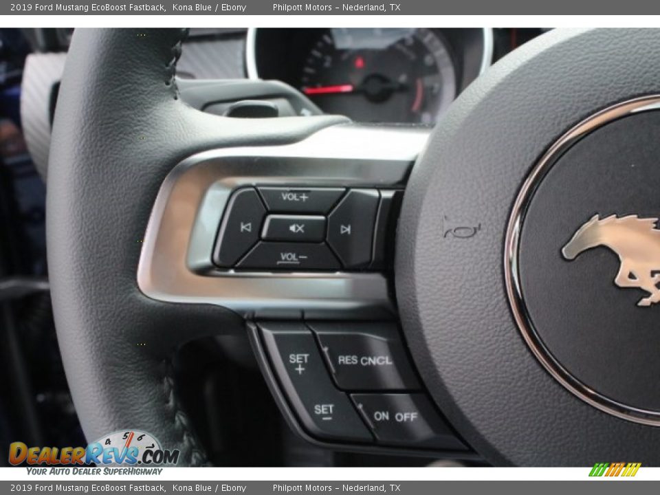 2019 Ford Mustang EcoBoost Fastback Kona Blue / Ebony Photo #21