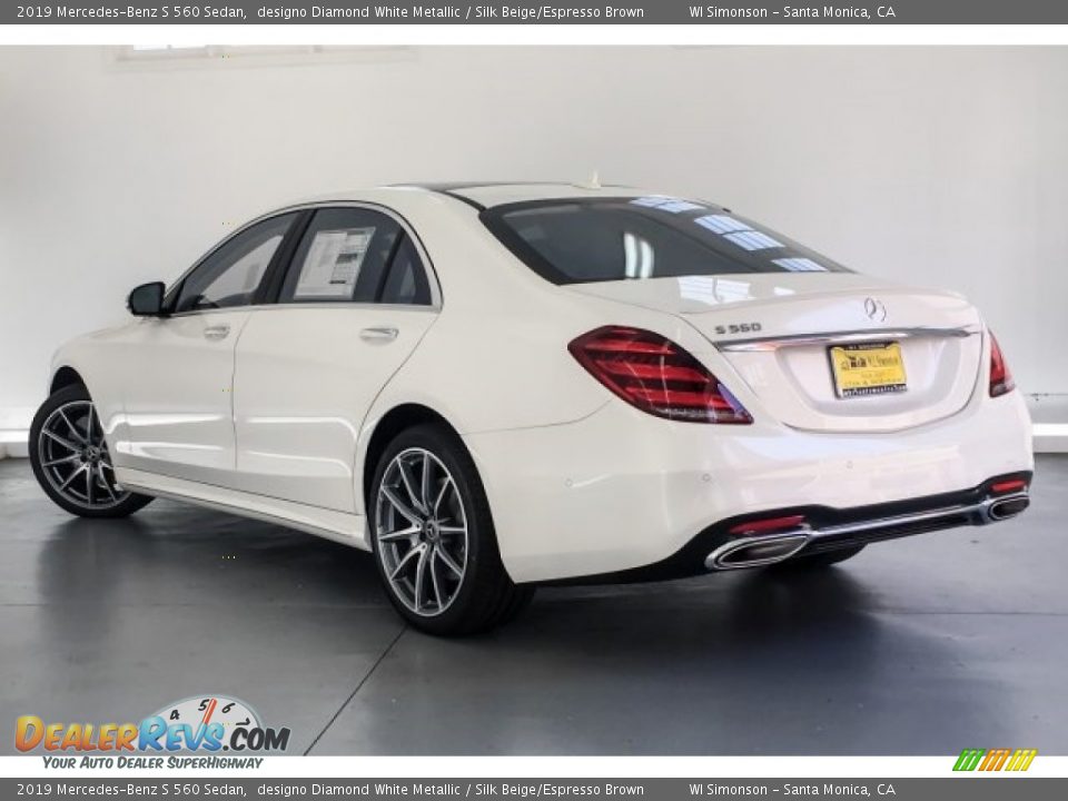 2019 Mercedes-Benz S 560 Sedan designo Diamond White Metallic / Silk Beige/Espresso Brown Photo #2