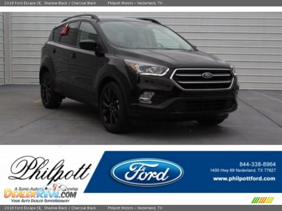 2018 Ford Escape SE Shadow Black / Charcoal Black Photo #1