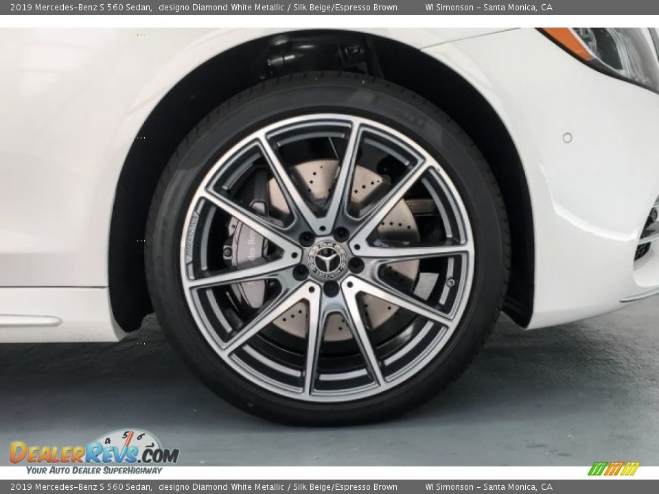 2019 Mercedes-Benz S 560 Sedan designo Diamond White Metallic / Silk Beige/Espresso Brown Photo #9