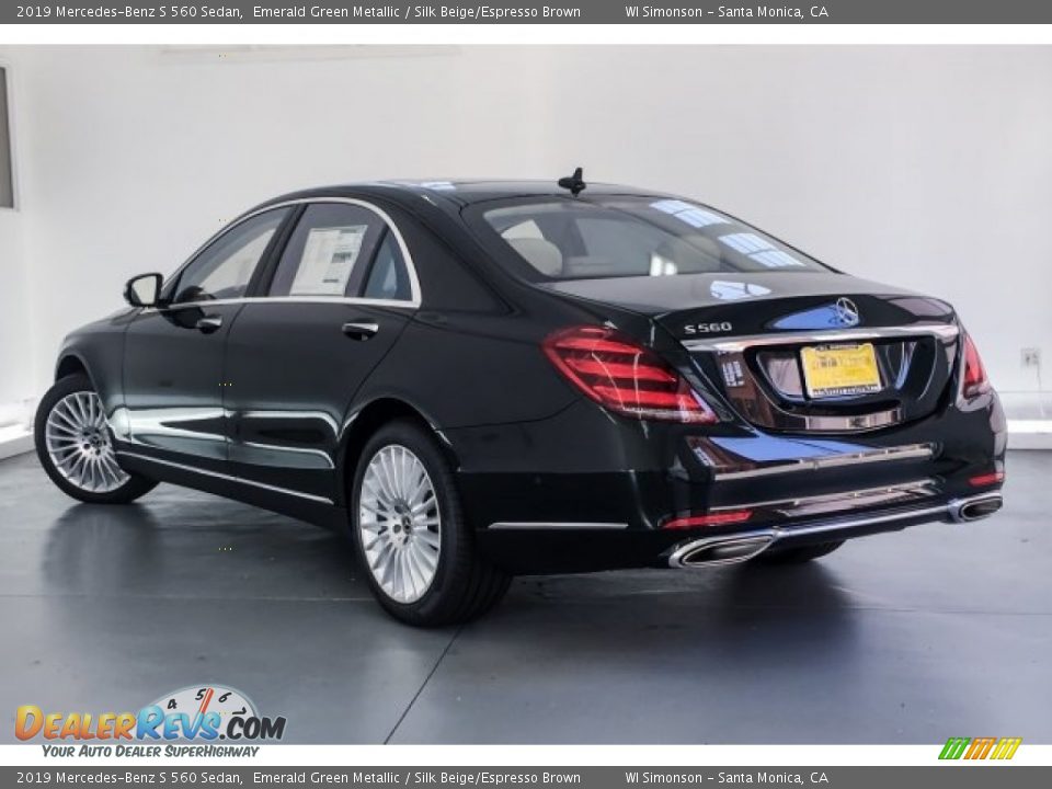 2019 Mercedes-Benz S 560 Sedan Emerald Green Metallic / Silk Beige/Espresso Brown Photo #2