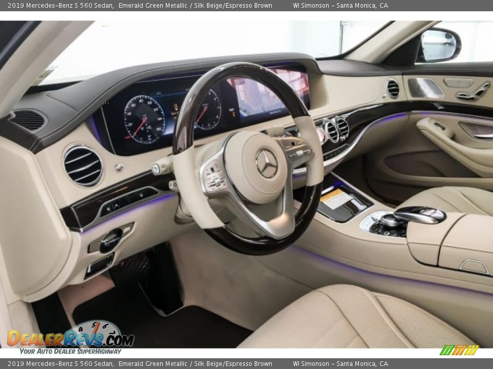 2019 Mercedes-Benz S 560 Sedan Emerald Green Metallic / Silk Beige/Espresso Brown Photo #4