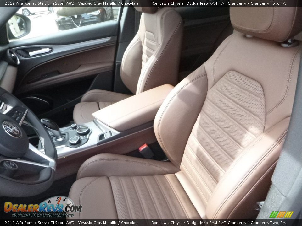 2019 Alfa Romeo Stelvio Ti Sport AWD Vesuvio Gray Metallic / Chocolate Photo #21