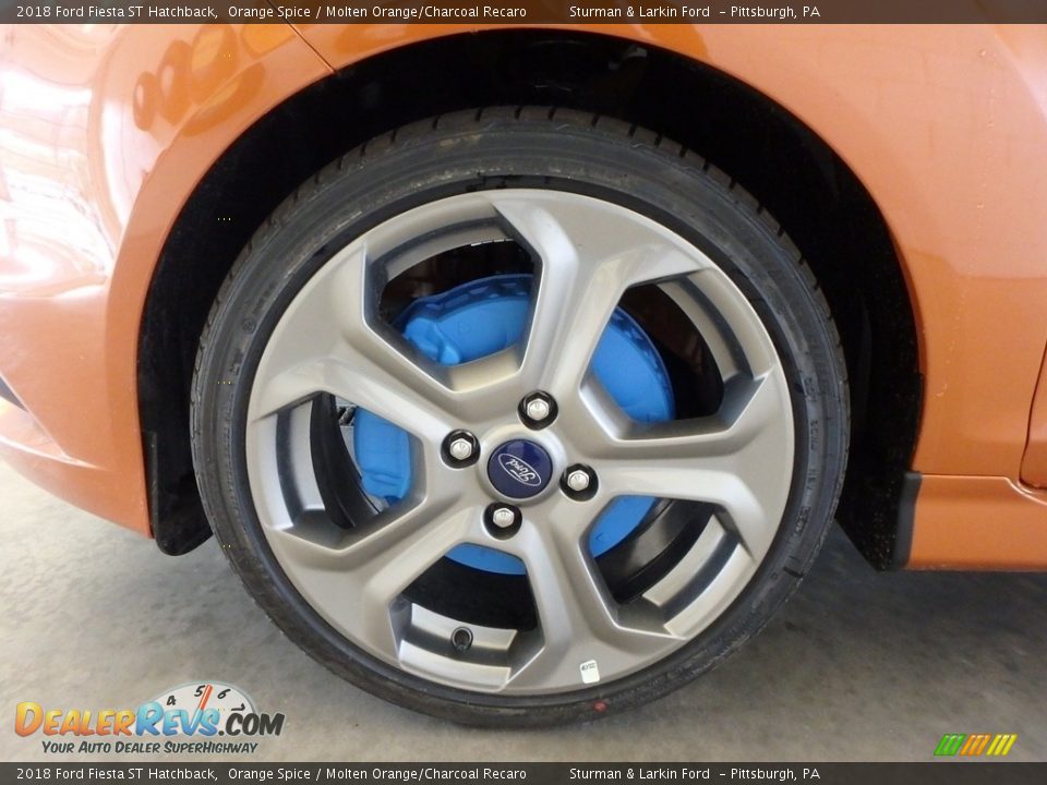 2018 Ford Fiesta ST Hatchback Orange Spice / Molten Orange/Charcoal Recaro Photo #5
