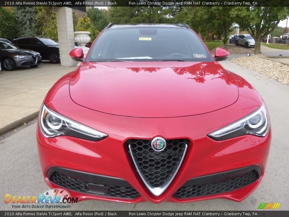 2019 Alfa Romeo Stelvio Ti Sport AWD Alfa Rosso (Red) / Black Photo #13