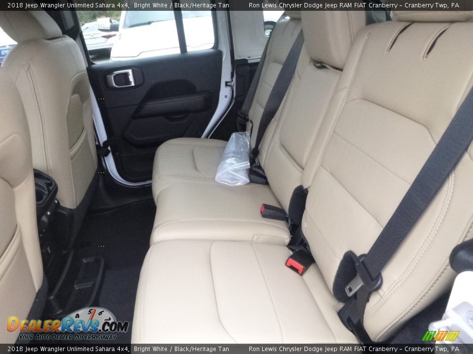 Rear Seat of 2018 Jeep Wrangler Unlimited Sahara 4x4 Photo #11