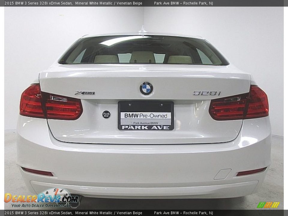 2015 BMW 3 Series 328i xDrive Sedan Mineral White Metallic / Venetian Beige Photo #3