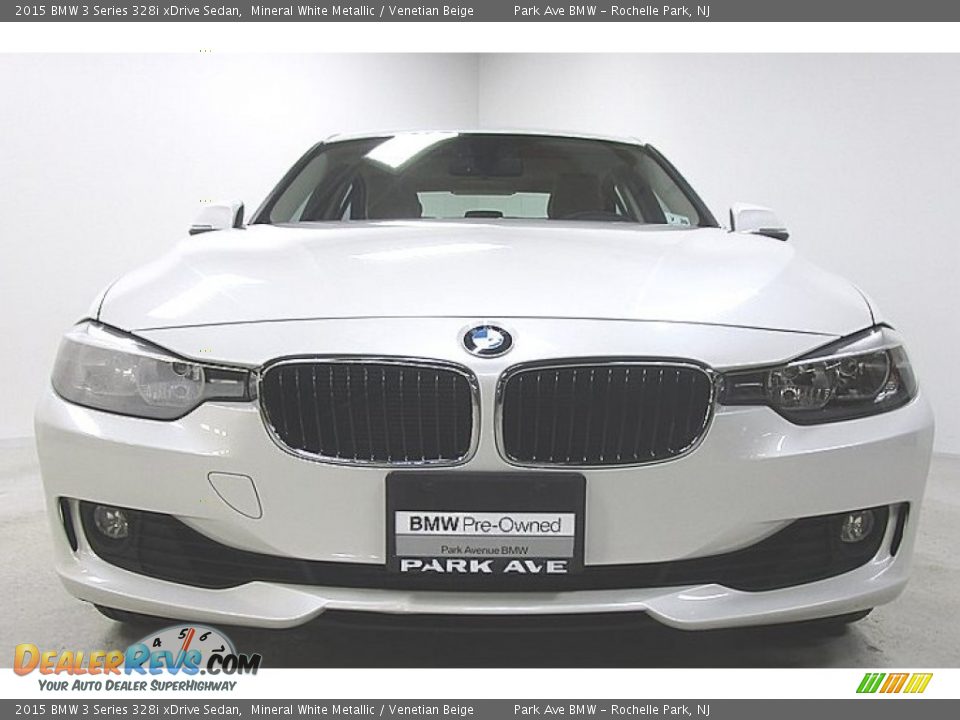 2015 BMW 3 Series 328i xDrive Sedan Mineral White Metallic / Venetian Beige Photo #6