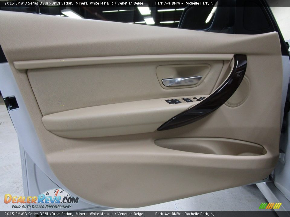 2015 BMW 3 Series 328i xDrive Sedan Mineral White Metallic / Venetian Beige Photo #7