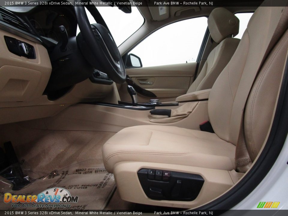 2015 BMW 3 Series 328i xDrive Sedan Mineral White Metallic / Venetian Beige Photo #9