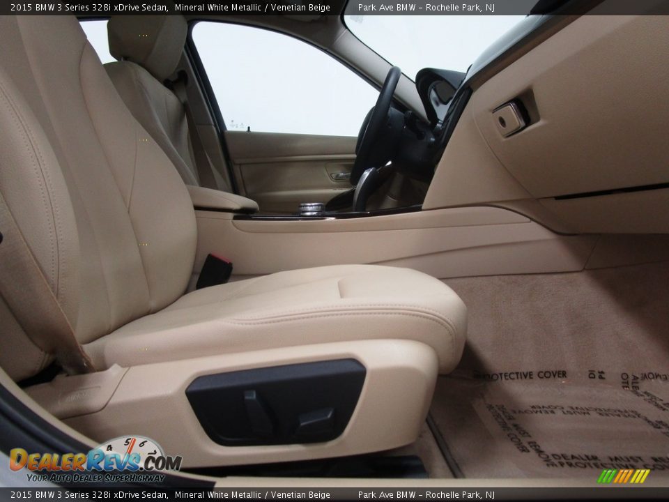 2015 BMW 3 Series 328i xDrive Sedan Mineral White Metallic / Venetian Beige Photo #15
