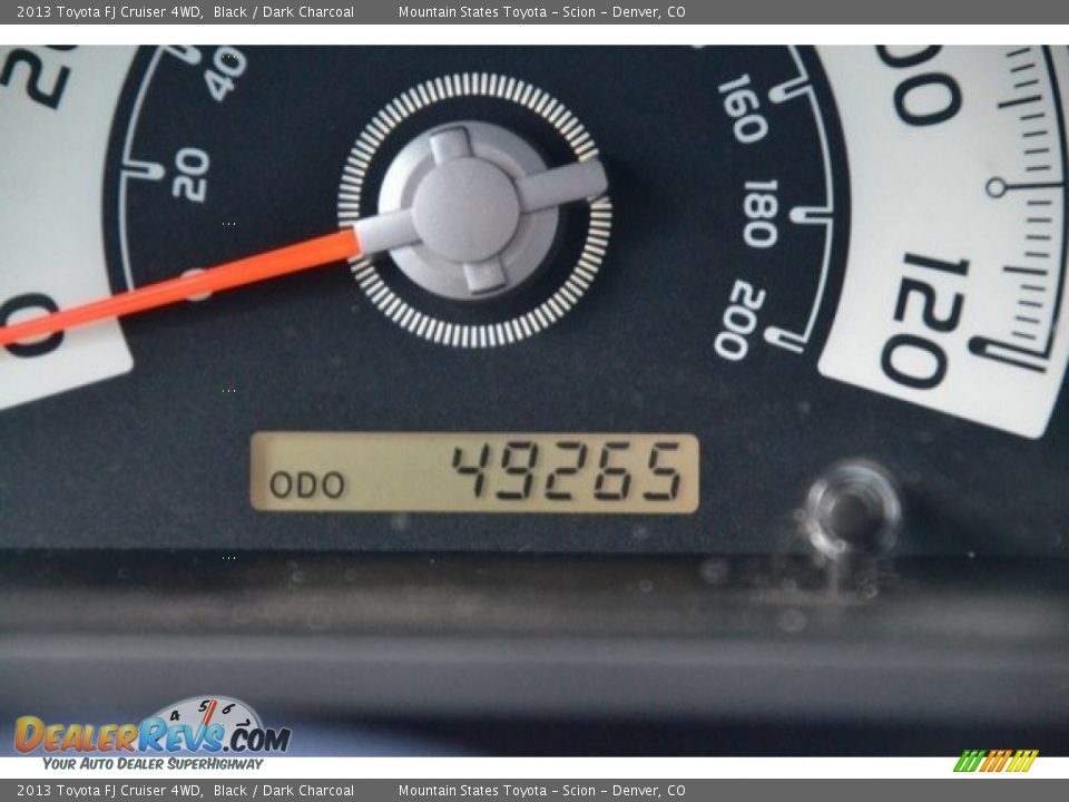 2013 Toyota FJ Cruiser 4WD Black / Dark Charcoal Photo #12