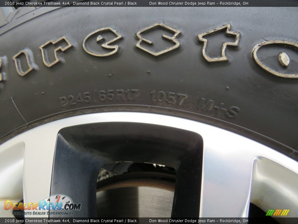 2018 Jeep Cherokee Trailhawk 4x4 Diamond Black Crystal Pearl / Black Photo #4
