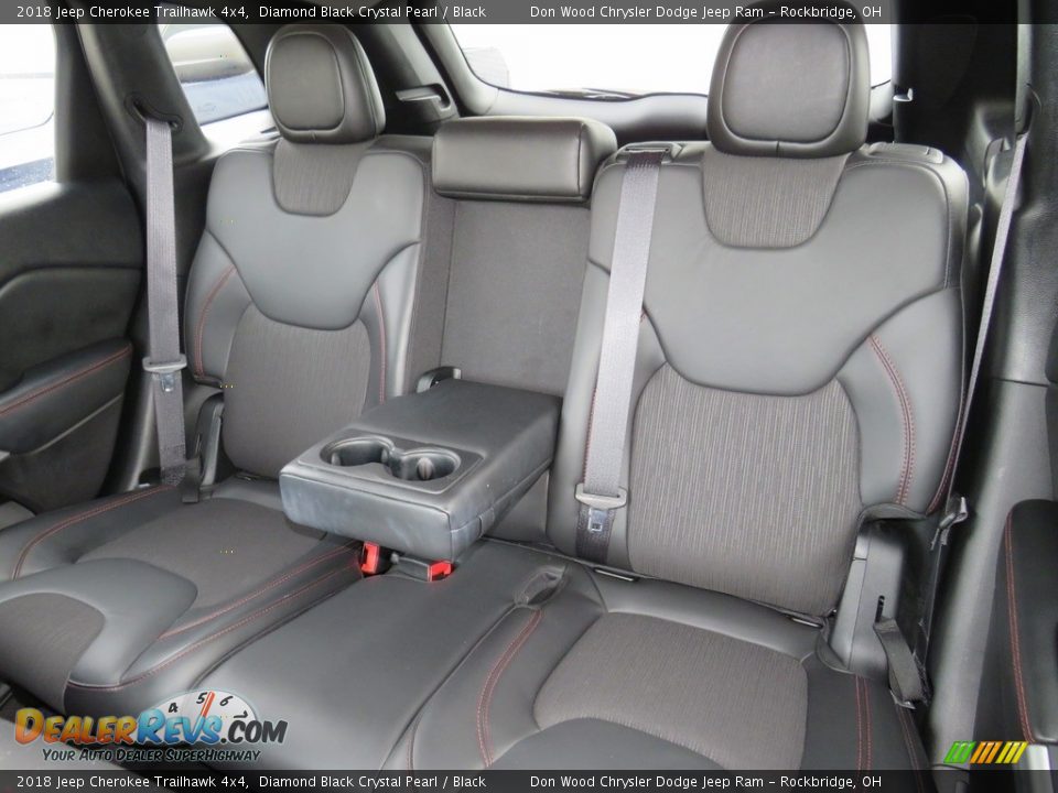 2018 Jeep Cherokee Trailhawk 4x4 Diamond Black Crystal Pearl / Black Photo #21