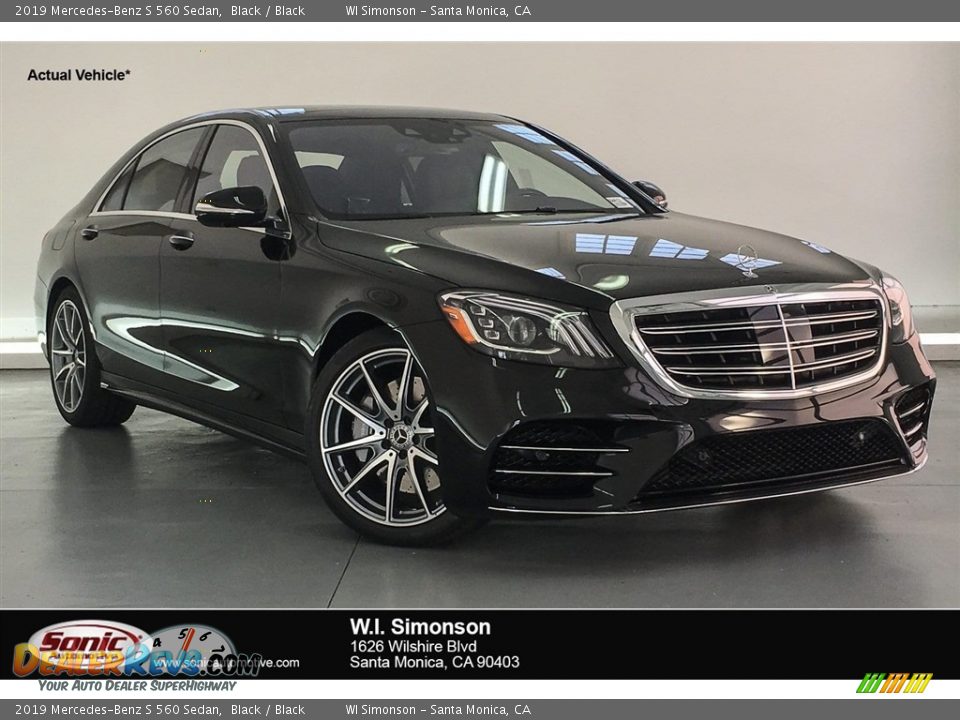 2019 Mercedes-Benz S 560 Sedan Black / Black Photo #1
