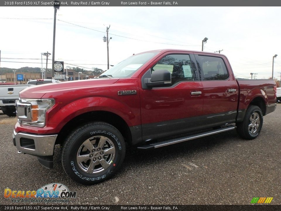 2018 Ford F150 XLT SuperCrew 4x4 Ruby Red / Earth Gray Photo #6