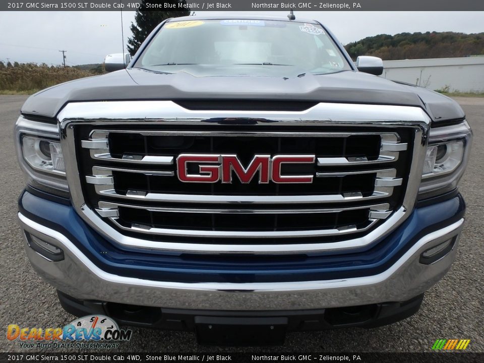 2017 GMC Sierra 1500 SLT Double Cab 4WD Stone Blue Metallic / Jet Black Photo #3