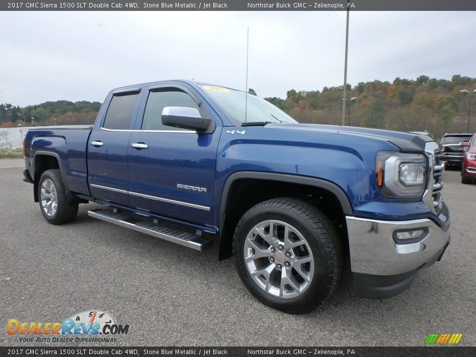 2017 GMC Sierra 1500 SLT Double Cab 4WD Stone Blue Metallic / Jet Black Photo #4