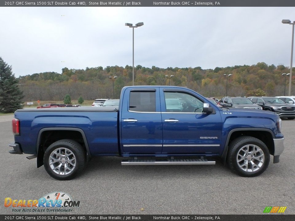 2017 GMC Sierra 1500 SLT Double Cab 4WD Stone Blue Metallic / Jet Black Photo #5