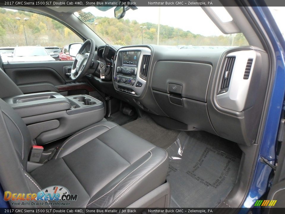 2017 GMC Sierra 1500 SLT Double Cab 4WD Stone Blue Metallic / Jet Black Photo #7