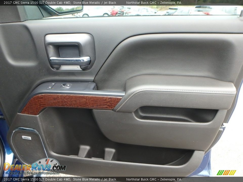 2017 GMC Sierra 1500 SLT Double Cab 4WD Stone Blue Metallic / Jet Black Photo #8
