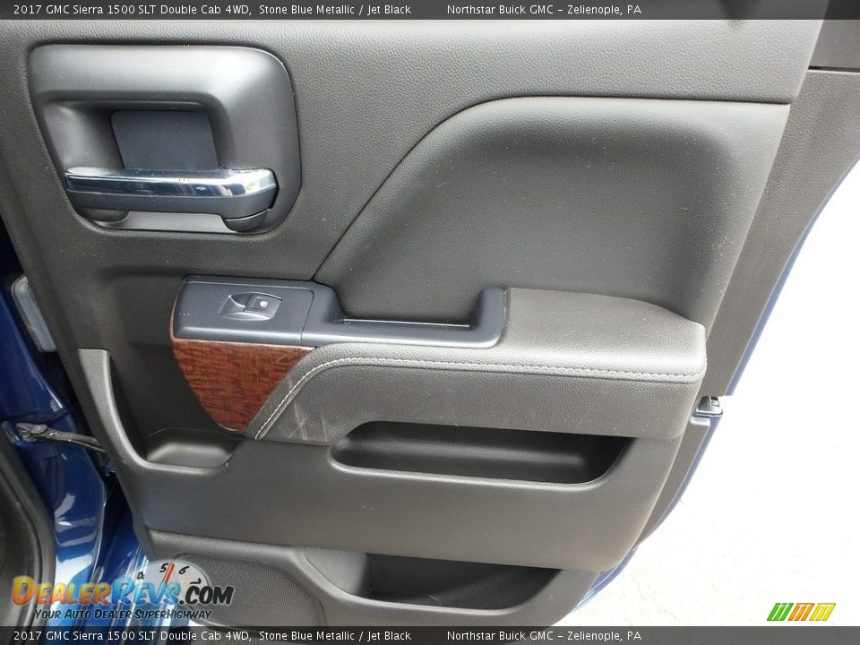 2017 GMC Sierra 1500 SLT Double Cab 4WD Stone Blue Metallic / Jet Black Photo #10