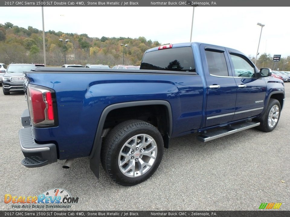 2017 GMC Sierra 1500 SLT Double Cab 4WD Stone Blue Metallic / Jet Black Photo #11