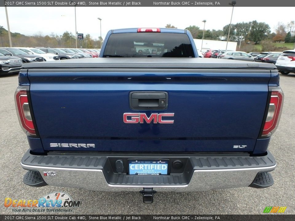 2017 GMC Sierra 1500 SLT Double Cab 4WD Stone Blue Metallic / Jet Black Photo #12
