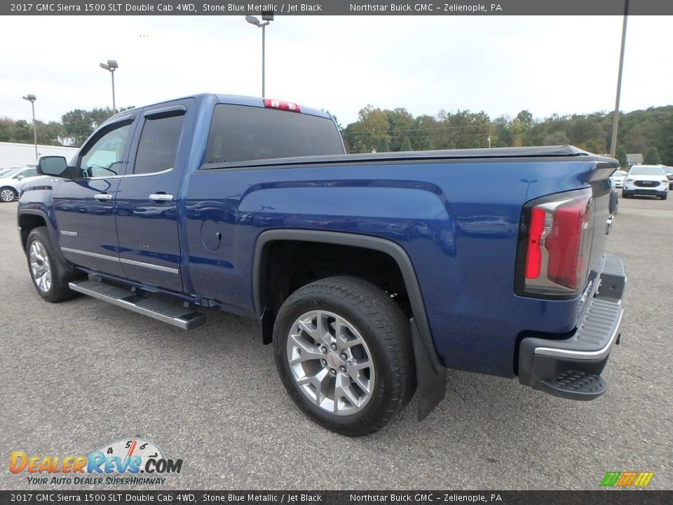 2017 GMC Sierra 1500 SLT Double Cab 4WD Stone Blue Metallic / Jet Black Photo #13