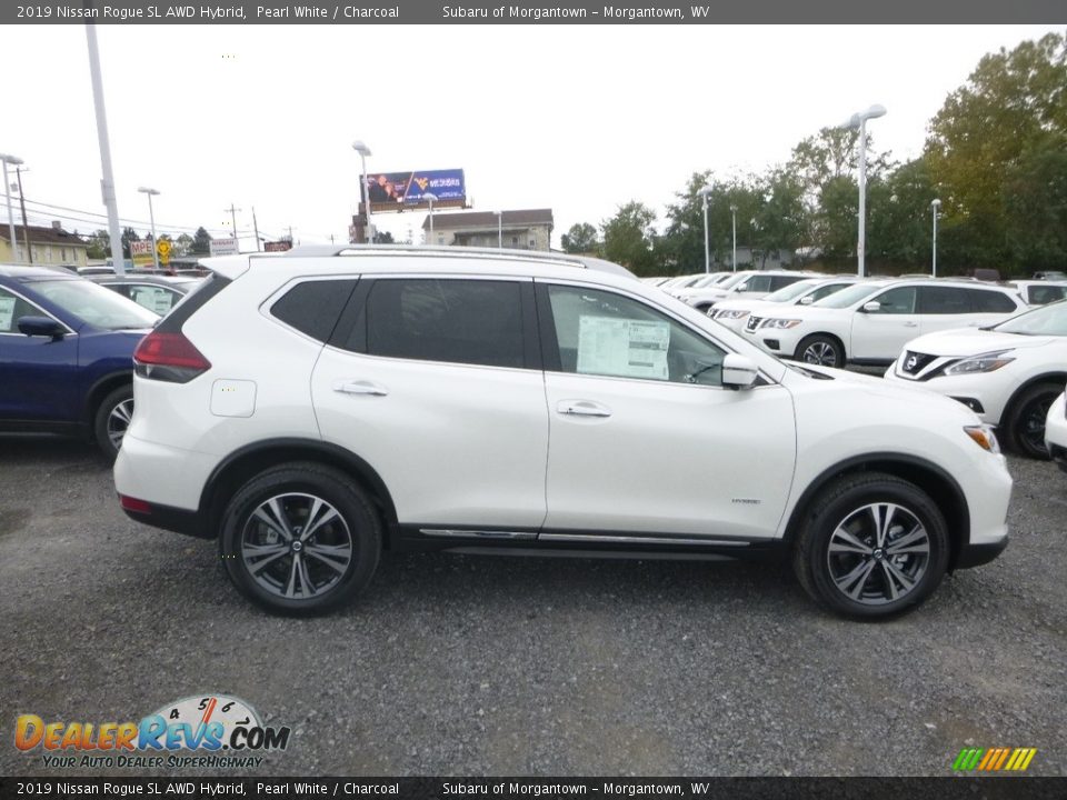 Pearl White 2019 Nissan Rogue SL AWD Hybrid Photo #3
