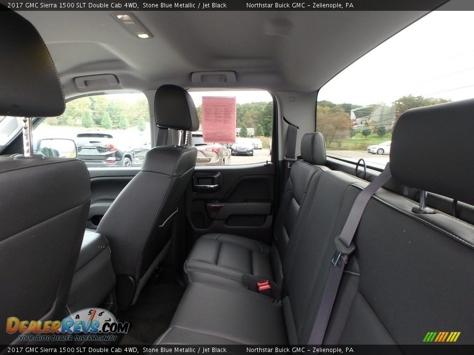 2017 GMC Sierra 1500 SLT Double Cab 4WD Stone Blue Metallic / Jet Black Photo #17