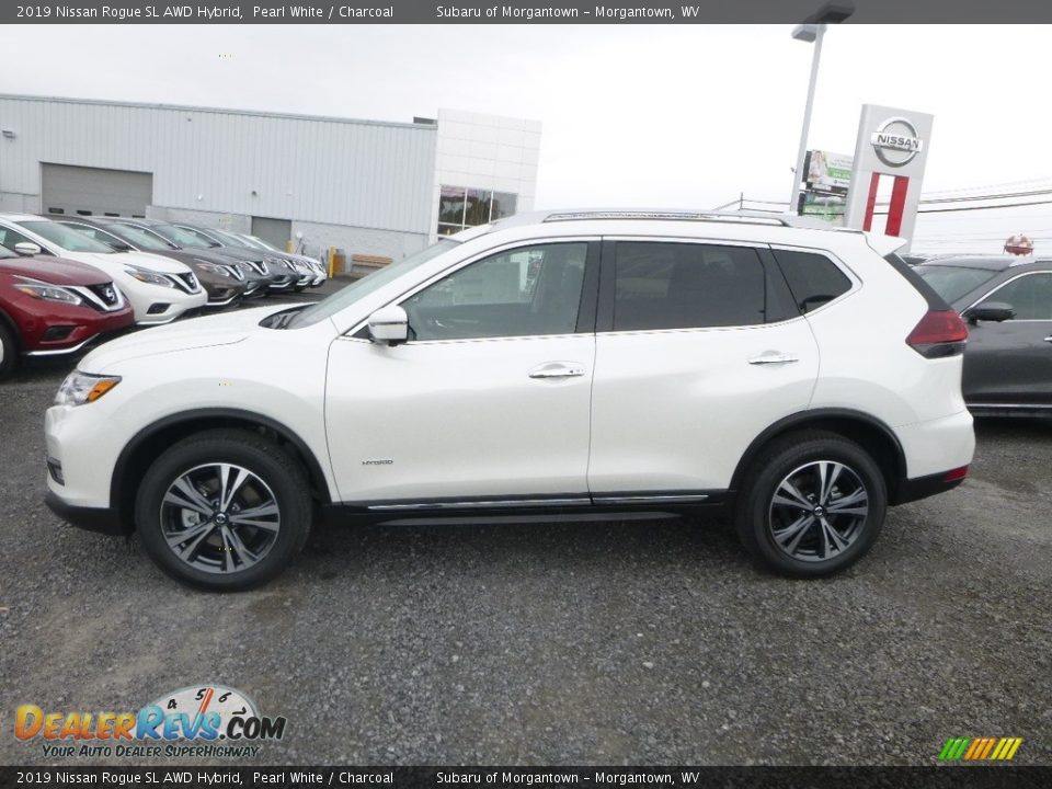 Pearl White 2019 Nissan Rogue SL AWD Hybrid Photo #7