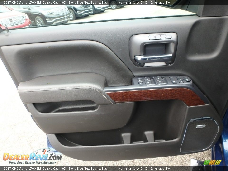 2017 GMC Sierra 1500 SLT Double Cab 4WD Stone Blue Metallic / Jet Black Photo #20