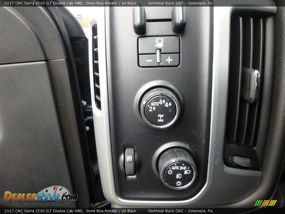 2017 GMC Sierra 1500 SLT Double Cab 4WD Stone Blue Metallic / Jet Black Photo #21