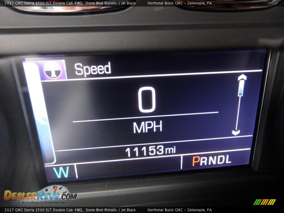 2017 GMC Sierra 1500 SLT Double Cab 4WD Stone Blue Metallic / Jet Black Photo #25