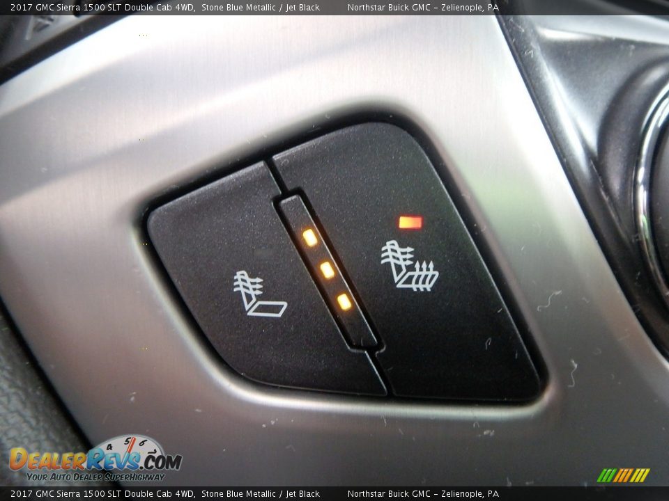 2017 GMC Sierra 1500 SLT Double Cab 4WD Stone Blue Metallic / Jet Black Photo #26