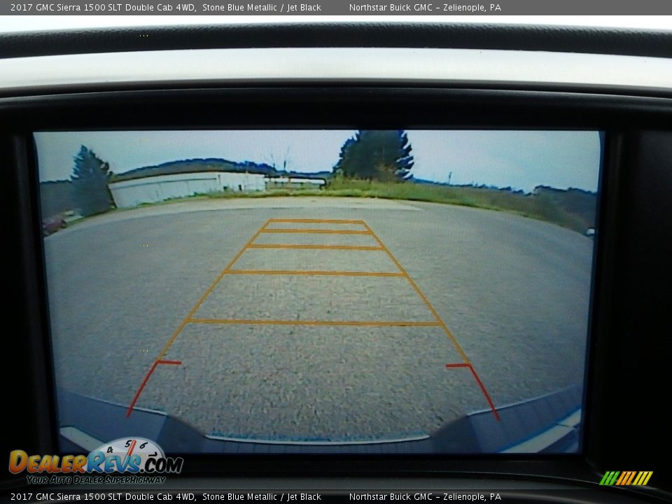 2017 GMC Sierra 1500 SLT Double Cab 4WD Stone Blue Metallic / Jet Black Photo #28