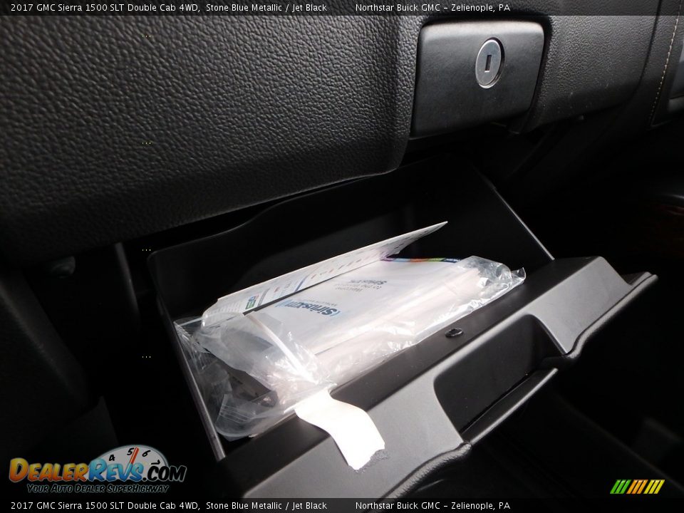 2017 GMC Sierra 1500 SLT Double Cab 4WD Stone Blue Metallic / Jet Black Photo #29